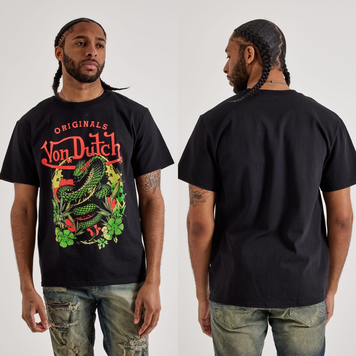 Streetwear Brand Trends - Футболка Snake Von Motorcycle Street Trend