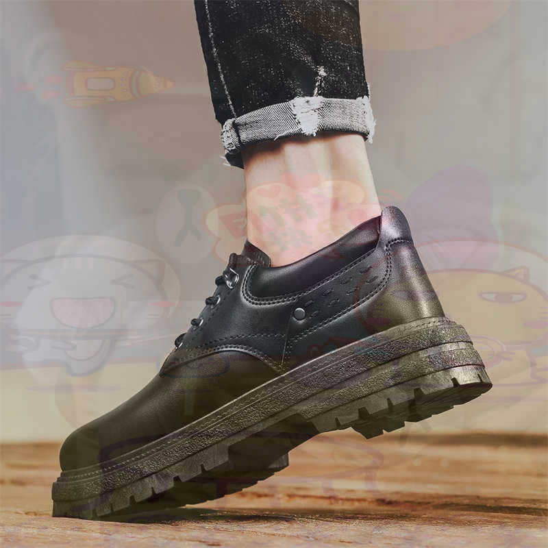 Streetwear Brand Red - Темные модные кроссовки из натуральной кожи,